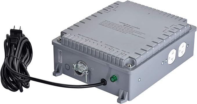 Toolazy 4-Light Controller with Trigger Cord, 4 Lighting Relay Controller, 120/240 Volt,Maximum 4000W Light Controller for Indoor Plant Grow Light Hydroponics Growing Syste