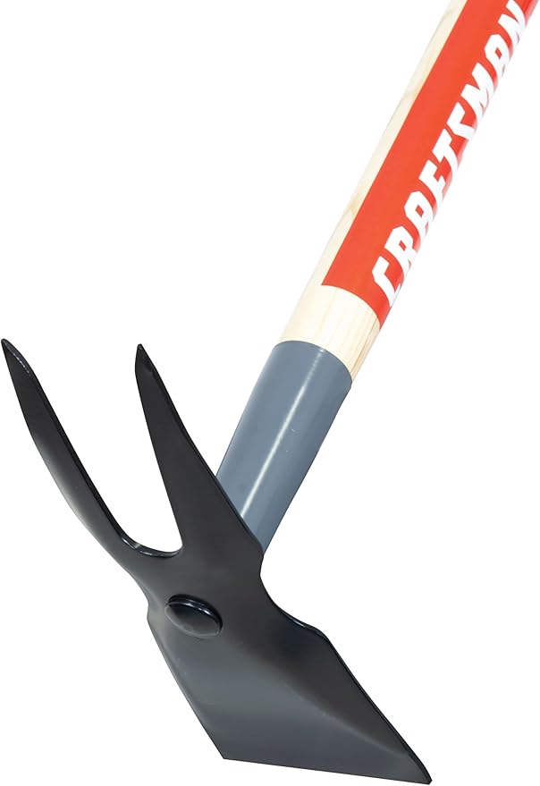 Craftsman Wood-Handled 2-Prong Hoe for Weeding, Cultivating, and Chopping