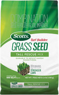 Scotts Turf Builder Grass Seed Tall Fescue Mix Durable to Resist Harsh Conditions with Root-Building Nutrition, 2.4 lb.