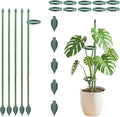 Plant Stakes Set, 2026 New Plant Support Stakes with Clips, Adjustable Plant Support Structures for Indoor Outdoor, Plant Holder Sticks for Stabilizer Tall Potted Plants, Monstera,Orchids (10, 11.8in)