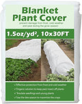 Plant Covers Freeze Protection 10 ft x 30 ft Floating Row Cover 1.5oz/yd² Garden Fabric Plant Cover for Winter Frost/Sun Pest Protection (10FT X 30FT)