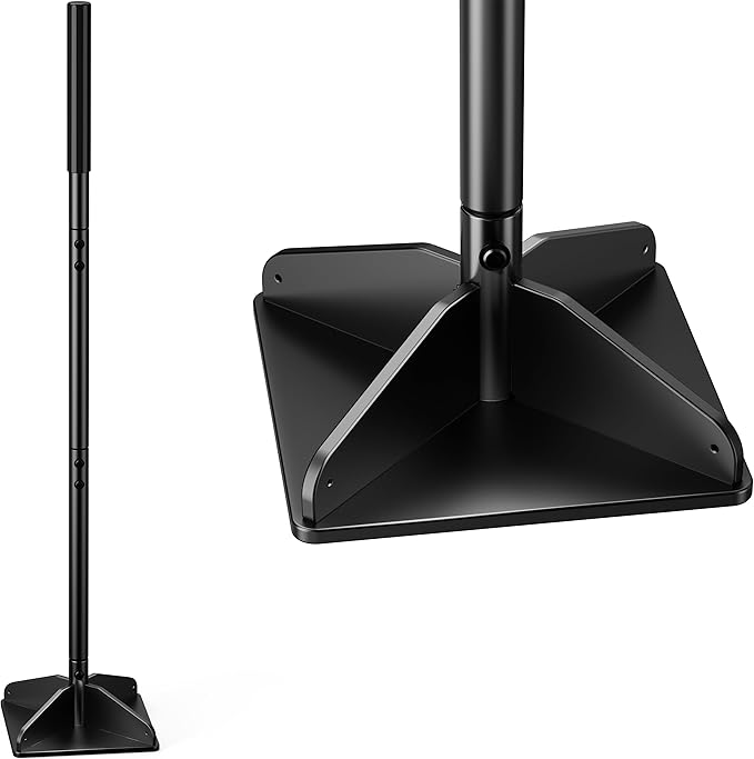 Heavy Duty Steel Tamper, 48" Handle Tamper with Comfortable Rubber Grip, 8×8" Garden Tamper Tool for Soil, Gravel, Asphalt & Lawn