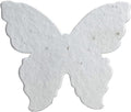 Of The Earth Handmade Paper - Wildflower Seed Paper Butterfly Shape - Large 3" - Set of 24 (10s White Seed)