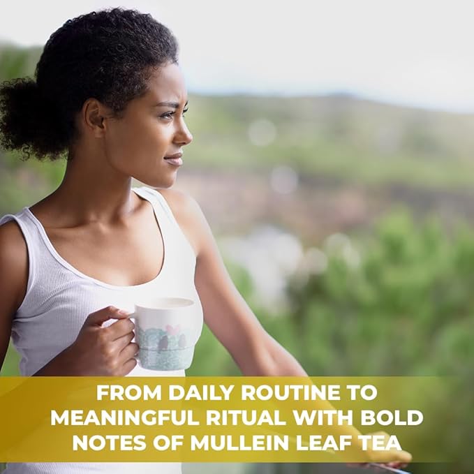 40 Bags Mullein Tea Leaf - Lungs Cleanse and Respiratory Support - Mullen (Verbáscum L.) - 40 Count 1.5g Bags Mullen Leaves Mullein Loose Leaf Hoja De Gordolobo
