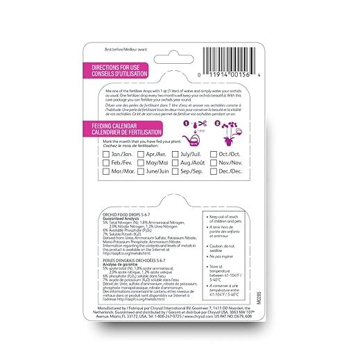 Chrysal Orchid Food Drops — Orchid Care — One Pack for a Year Supply — Concentrated Flower Food for All Species of Orchids — Ideal Florist Supplies — Outdoor and Indoor Plant Food (2 Pack)