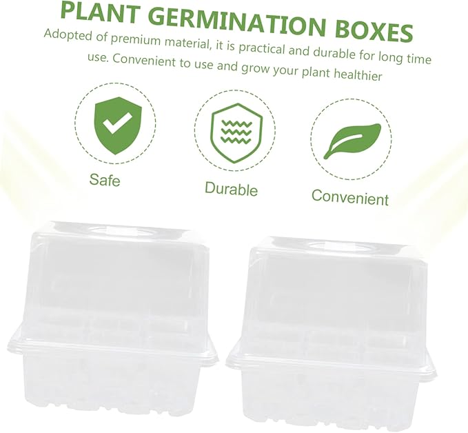 GANAZONO 3pcs Plant Germination Case Garden Planting Supplies Greenhouse Planting Box Moisture Retention Cover