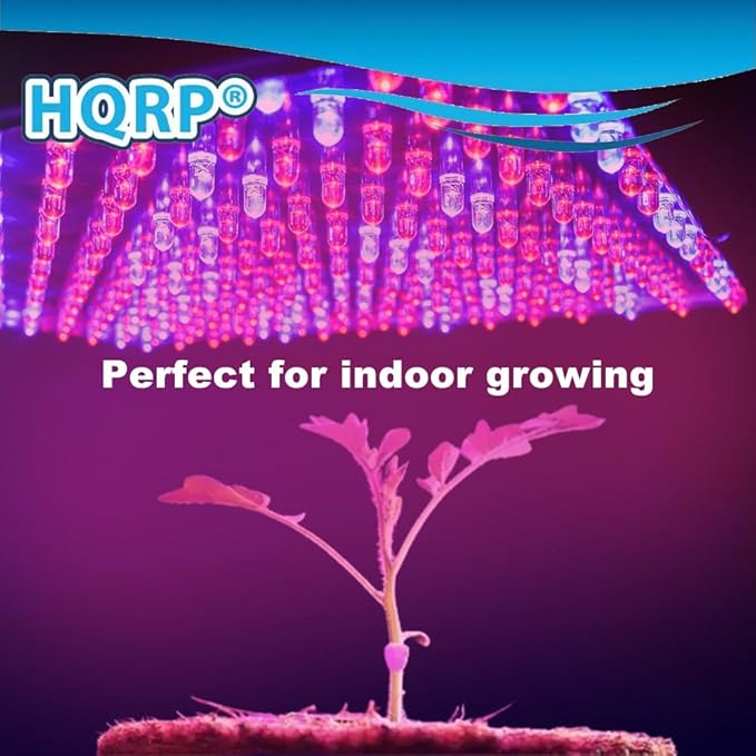 HQRP 225 LED Blue + Red Plant Grow Light Panel 14 Watt w/Hanging Kit Indoor Garden Hydroponic