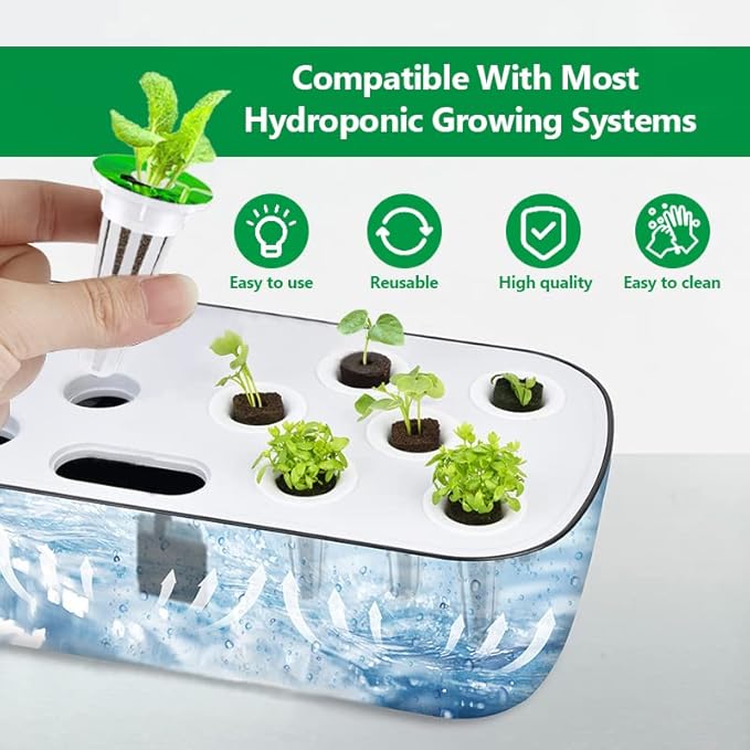 162 pcs Seed Pod Kit for Aerogarden, Grow Anything Kit for Hydroponics, Hydroponics Supplies with 40 Grow Sponges, 40 Grow Baskets, 40 Pod Labels, 40 Grow Domes, 1 A&B