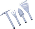 Mintra Garden Tool Set, 4 Piece Heavy Duty Gardening Tools Including Cultivator, Trowel, Shovel & Rake, Durable Poly Material & Non-Slip Handle, Garden Hand Tools Set for Gardening Gift, Gray