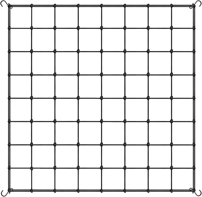 iPower 4x4FT Flexible Elastic Trellis Netting with Hooks for Grow Room, Climbing Plants Support, 1 Pack, Flowers & Vegetables