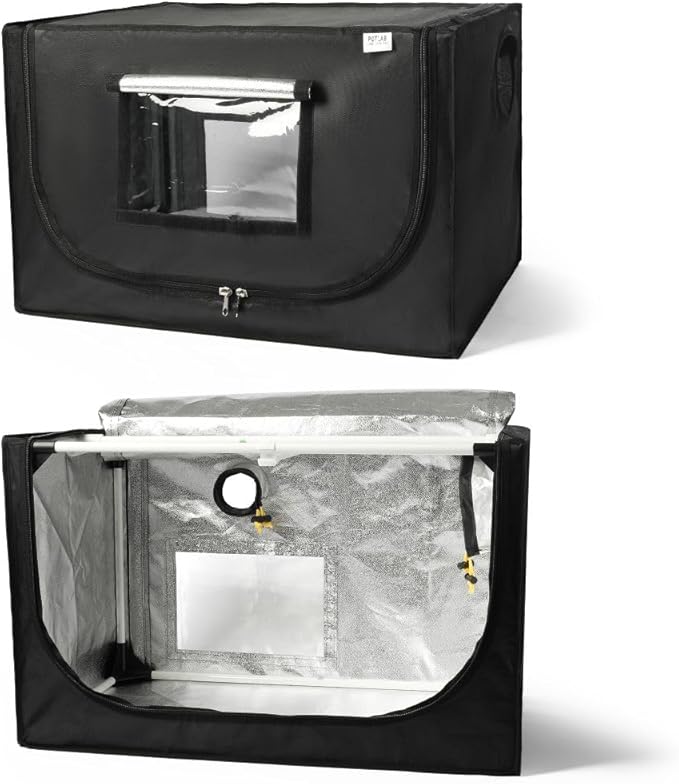 Small Grow Tent for Seedlings Cloning Plants Enclosure for Resin 3D Printer Size: 19.6"x19.6"x31.5"