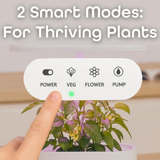 Nouri 5 pod Smart Garden for Home Cooks | w/Heirloom Tomato | Hydroponics Growing System | LED Grow Lights | Indoor Herb Garden Kit | Herb Growing Kit Indoors for Plant Lovers, Gardeners, Kitchen