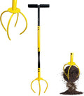 Garden Hand Tiller with Ergonomic Handle, Steel Cultivator Tiller Lawn Aerator Soil Lossener Manual Twist Tiller for Gardening