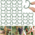 AUAUY 210 Pcs Plant Support Clips Green Garden Clips Plastic Plant Rings Plant Support Clips for Securing Plant Stem（M）