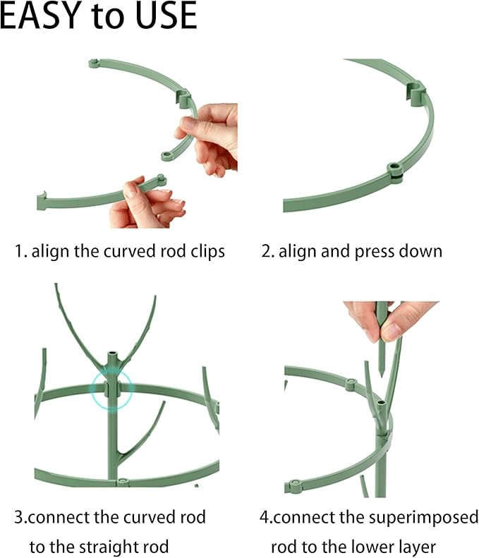 10 pcs Stackable Plant Support Stakes Plant Support Stakes Stackable Monstera Plant Support Adjustable Plant Support Pole,for Vine Training&Stem Stabilization,Monstera,Pothos,Philodendron (#1)
