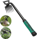Weed Puller Gardening Hand Weeder Tools,Portable Artifact Uprooting Weeding 6 Teethes Manganese Steel Weed Removal Dual Purpose Manual Hand Pulling Tool for Lawn Garden