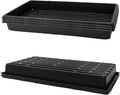 Plant Growing Nursery, Standard 1020 Trays Plastic Sturdy Farmer Self Seedling Tray for Microgreens Indoor Nursery Pots Transplantation (5-Pack, 21.6"×11.2", 2.52" Deep, no Holes)