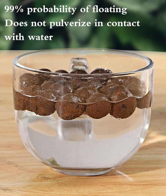 Voulosimi Clay Pebbles Hydroponic Rocks Organic Ceramsite Grow Media for Horticultural,Orchids,Drainage (3.5LB)