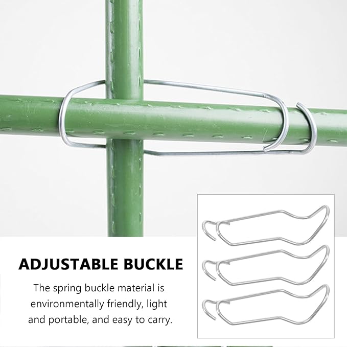 Yardwe Plant Climbing Support Buckle 50-Pack Adjustable Spring Clips for Garden Trellis Plant Clips for Climbing Plants Indoor Outdoor Stem Support Connecting Buckles