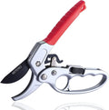 MEPEREZ Ultra Sharp Germany Steel Pruning Shears - Cuts 3X Easier, Weak Hand Arthritis Snips, Rust-Resistant, Effortlessly 1-Inch Cut Capacity Garden Scissors, Ergonomic Handle (Red)