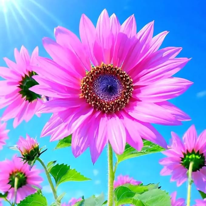 Mixrug Mix Sunflower Seeds to Plant, 100+pcs Rare Perennial Sunflower Flower Seeds for Planting, Non-GMO Heirloom Flowers Plants Attracts Pollinators for Home Garden Outdoors