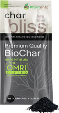 Char Bliss (8 Qts) - Organic Biochar for Plants - OMRI-Listed Biochar Soil Amendment Organic - Bio Char for Plants - Horticultural Charcoal for Plants, Potting Soil, Garden Soil, & Potting Mixes