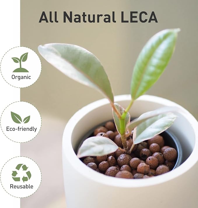 GASPRO 5lb Organic Clay Pebbles for Plants, 100% Natural Leca Balls for Indoor Plants Soil Root Development, Orchid Potting Mix, Drainage and Reusable, 4-16mm