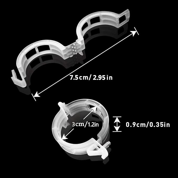 200 Pcs Plastic Trellis Plant Support Clips for Support, Grape and Tomato Vine, Vegetables Plants, Garden Clips to Grow Upright Makes Plants Healthier