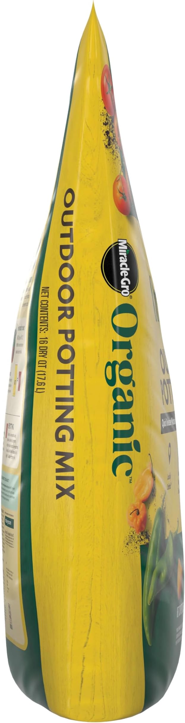 Miracle-Gro Organic Outdoor Potting Mix - Plant Soil for Outdoor Container Plants, Contains Quick-Release Natural Fertilizer, OMRI Listed, 16 qt. (2-Pack)