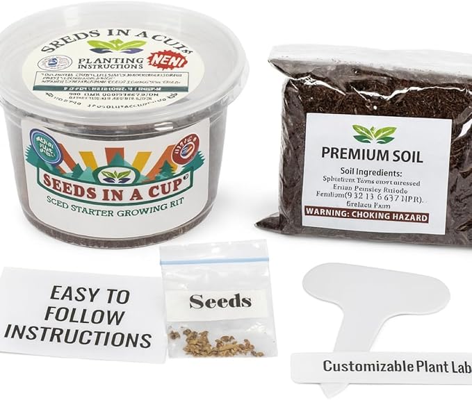 Easy Herb Grow Kit, Indoor Herbs Garden Seed Starter with Premium Seeds and Soil, Great Gift for Mom Dad Him Her Kids and You, Healthy Gift Idea Aromatic Trio: Basil Parsley Dill | Seeds In A Cup