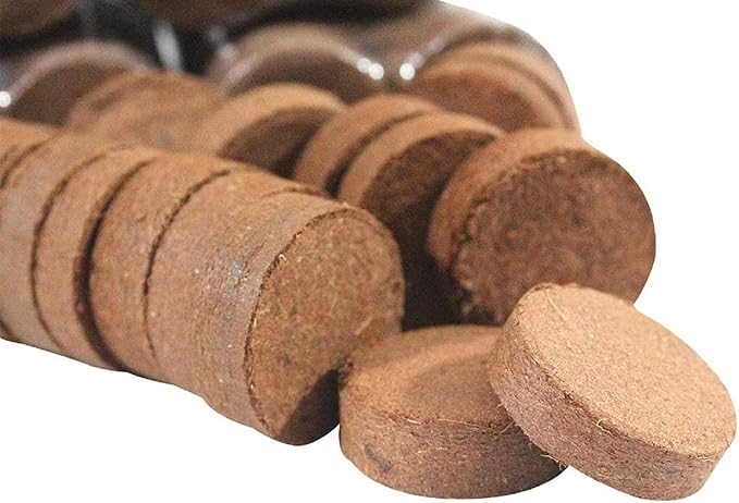 Envelor Coco Coir Seed Starting Pellets 0.8 Inches Dia - 180 Pack Soil Mix for Seed Starter Kits, Nursery Pots and Seed Trays Compressed Coconut Fiber Pellets Indoor Plants Potting Soil Coco Discs