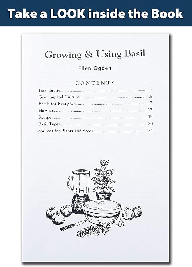 Deluxe Basil Seed Collection - 5 Varieties, 100% Non-GMO Heirloom Genovese Basil, Thai Basil, Lemon Basil, Italian Basil, and Dark Opal Basil Herb Seeds by Sustainable Seed Company (Collection Only)