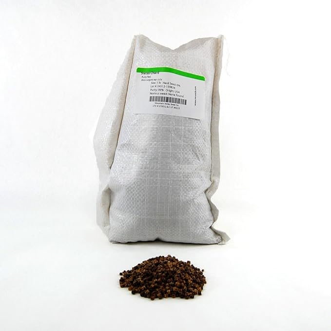 Ruby Red Swiss Chard Seeds: 1 Lb - Vegetable Garden & Micro Greens Seeds - Non-GMO Seed for Indoor & Outdoor Gardening