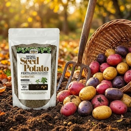 Old Cobblers Farm™ Wicked Growth Seed Potato Fertilizer-Strengthens Roots, Boosts Yields, and Supports Healthy Potato Growth with Eco-Friendly, Slow-Release Nutrients. (5/10/15/20 lbs) (5 lbs.)