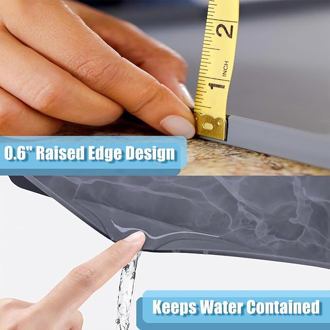 Hydroponic Tower Mat Hydroponic Garden Mat Extra Large, 24x24" Garden Tower Silicone Pad with Raised Edge, Indoor Growing System Drip Pan Hydroponics Container Tray Herb Gardening Floor Protector Soft