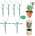 Belit 6 Pack Stackable Twigs, Small Plant Support Stakes & Plant Cage Support Rings for Indoor Outdoor Plants Climbing Plants, Plastic Branches Support Structures,11"