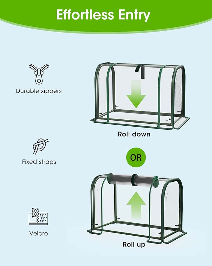 Mini Greenhouse Indoor Outdoor, 23.6*16.2*12.2 Inch Portable Tabletop Plant Greenhouse for Plant Growth and Seedling Propagation, Small Greenhouses for Garden Balcony Windowsill Home Use