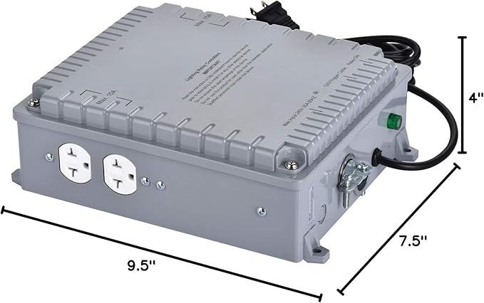 Toolazy 4-Light Controller with Trigger Cord, 4 Lighting Relay Controller, 120/240 Volt,Maximum 4000W Light Controller for Indoor Plant Grow Light Hydroponics Growing Syste