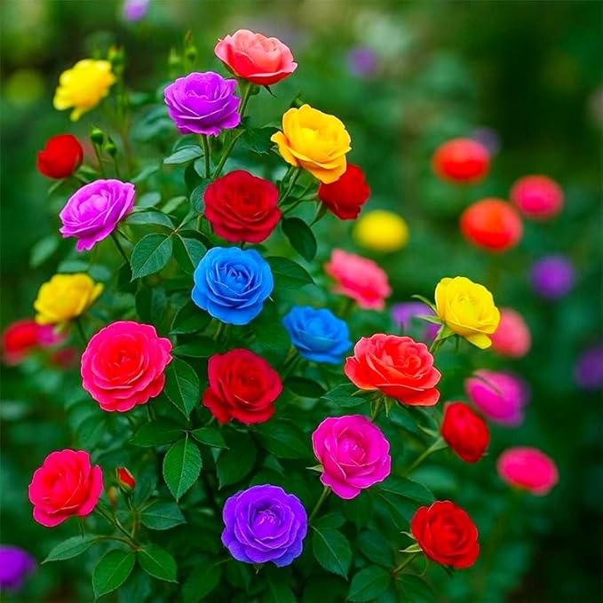 120+ Rose Seeds Mixture Color for Planting-Non-GMO Heirloom Plant Seeds Garden Outdoor-Fragrant, Attracts Bees and Butterflies