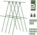 Joyhalo 20 Pack 17 in Modular Garden Trellis Kit Cucumber Trellis, DIY 4ft 5ft 6ft 7ft 8ft Tomato Stakes, Garden Plant Stakes, Versatile Ues for Supporting Tomatos Grapes Outdoor Plants