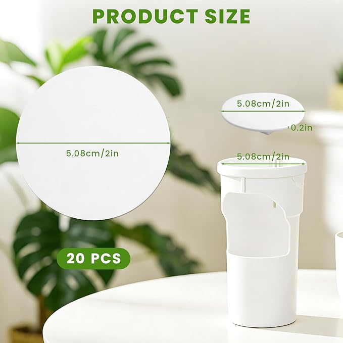 20 Pack Caps Compatible with Gardyn yPod Hydroponic System, Reusable, 5.2cm/2 Inch, Plastic Covers for Grow Ycube Cups Hydroponic Pod Lid Accessories for Vertical Garden Towers