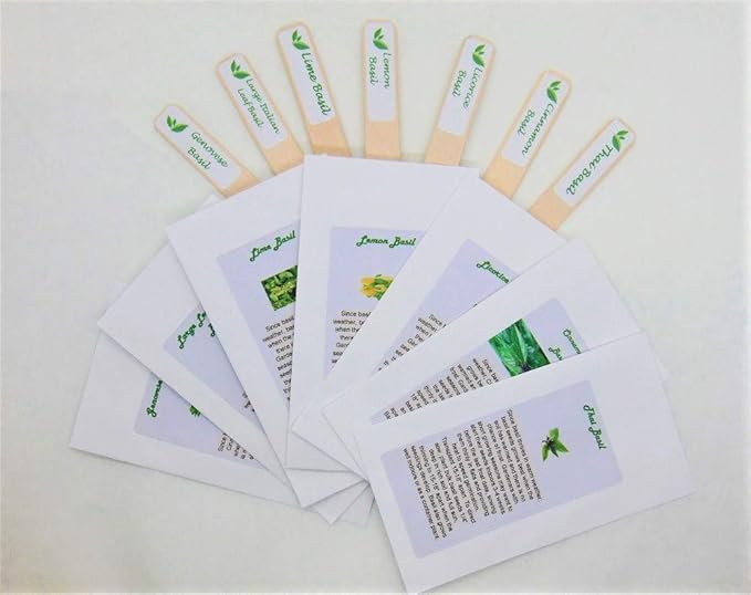 Ultimate Basil Lovers Seed Collection - 7 of Our Most Tasty Basil Seeds - Non-GMO - Country Creek LLC