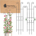 2 Pack Monstera Plant Support Stakes, 33in Metal Plant Trellis with Garden Twist Tie for Climbing Plants Indoor Outdoor Potted Tall Pothos Monstera