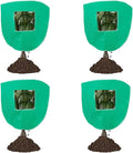 CMINGJ Plant Frost Protection Covers with Viewing Window, 39.37" x 39.37", 2.06oz/yd², Reusable Drawstring Tree Cover, Winter Tree Blanket with Zipper for Plants, Frost Protection Cloth Green (4 Pack)