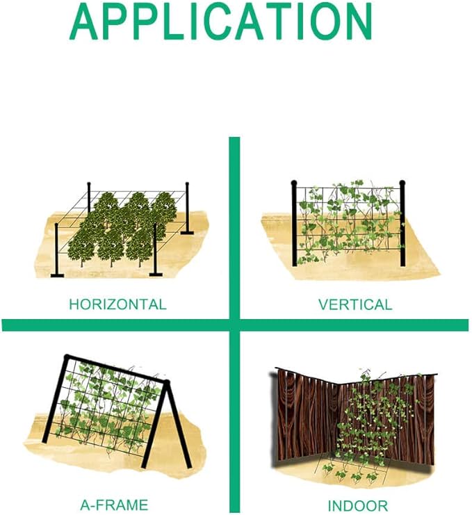 Heavy Duty Trellis Netting Roll - 39''x328' Plastic Plant Trellis Net for Climbing Plants