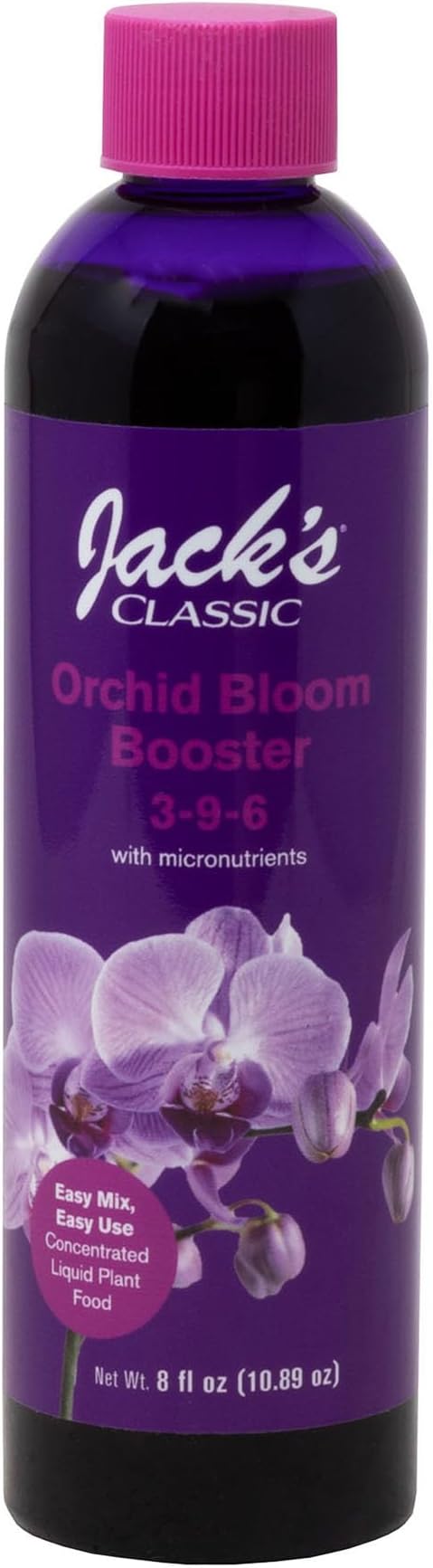 Jack's Classic 3-9-6 Orchid Bloom Booster Liquid Plant Food with Micronutrients, 8 fl. oz.