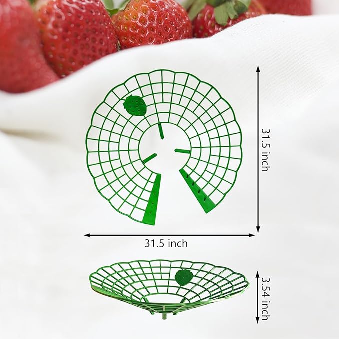 15 PCS Strawberry Supports,Strawberry Plant Support with Strawberry Logo Pattern,Strawberry Planting Rack with 3 Sturdy Support Feet to Prevent Strawberries From Rotting and Ensure Their Cleanliness.