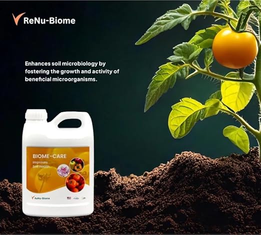 Biome Care Liquid Fertilizer & Soil Conditioner, Lawn & Garden Plant Food, Grass, Fruits & Vegetables, Enhances Soil Microbiology, Improves Water Retention & Nutrient Availability