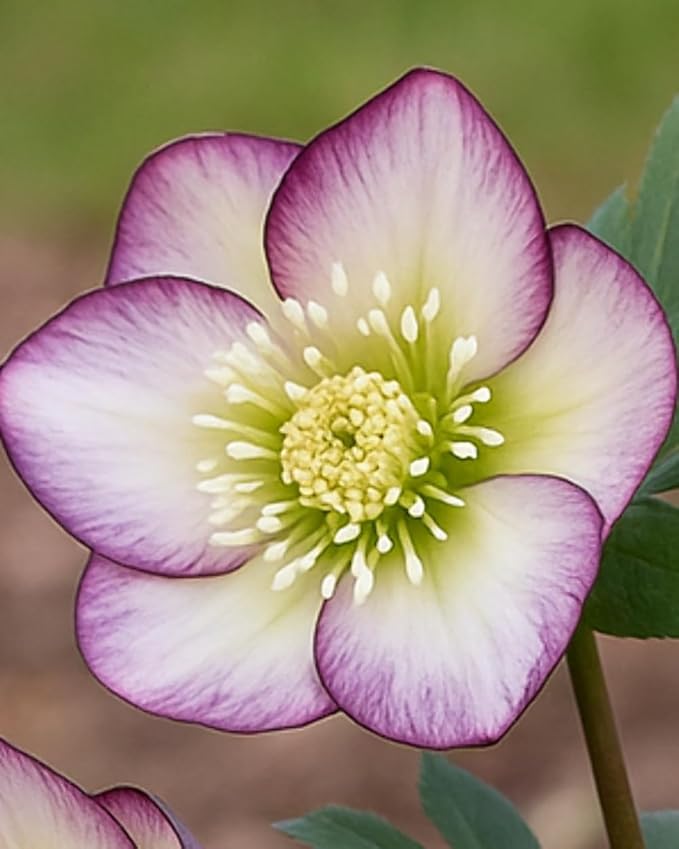 Perennial Farm Helleborus x Hybridus Winter Jewels® ‘Rose Quartz’ (Lenten) – Live Lenten Rose in Quart, Double Pale Pink Blooms with Dark Edges, Shade-Loving, Deer Resistant, Spring Interest