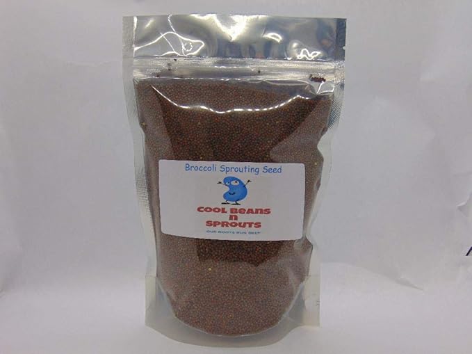 Broccoli Seeds for Sprouting Microgreens, 8 oz Bag,A superfood packed with antioxidants and health-promoting nutrients. "COOL BEANS n SPROUTS" Brand A small town family run USA business.Thank you !